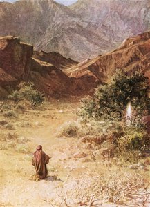 Mojžíš a hořící keř od William Brassey Hole