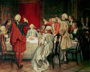 Princ Charles Edward Stuart v Edinburghu, 1745 od William Brassey Hole