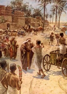 Setkání Jákoba a Josefa v Egyptě - Bible