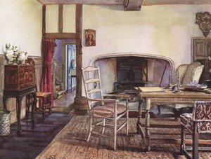 Výzdoba interiéru: Bílá hala (barevná litografie) od William Bruce Ellis Ranken