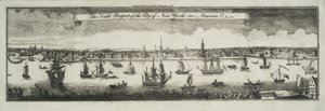 Jižní vyhlídka města New York, v Severní Americe, 1761 od William Burgis