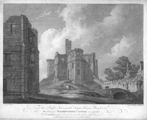 Hrad Warkworth, c1784.