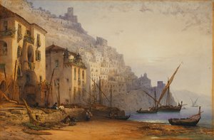 Amalfi z pobřeží - Letní ráno, 1887 od William Callow