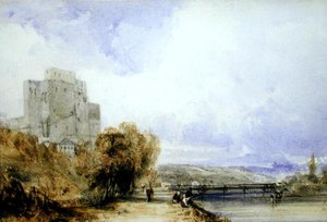 Chateau de Montboucher (akvarel na papíře) od William Callow