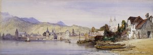 Lucern od jezera, 1862 od William Callow