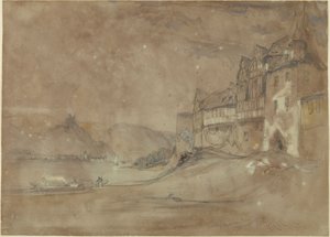 Hrad Marksburg, Rhens od William Callow