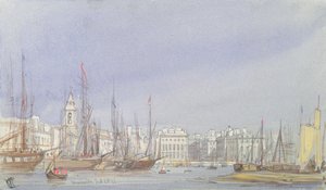 Marseille, plavba ve vnitřním přístavu, 28. července 1836 od William Callow