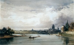 Paříž při pohledu z dálky, c1835-1900 od William Callow