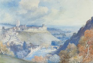 Hrad a město Richmond, Yorkshire od William Callow