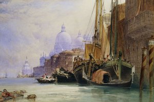 Santa Maria della Salute a Canal Grande, Benátky, od William Callow