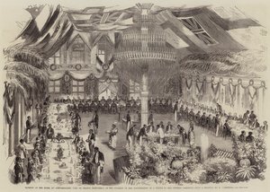 Banket v Hotel du Gouvernement, Fort de France, Martinik, u příležitosti inaugurace sochy císařovny Josephine od William Carpenter