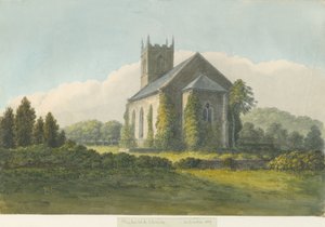 Needwood Church: malba vodovými barvami, 1839