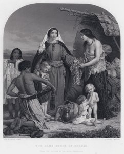 Almužny Dorkiny (rytina) od William Charles Thomas (after) Dobson
