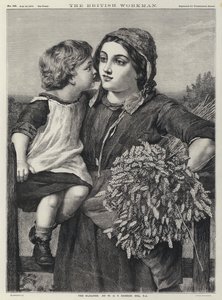 The Gleaner (rytina) od William Charles Thomas (after) Dobson