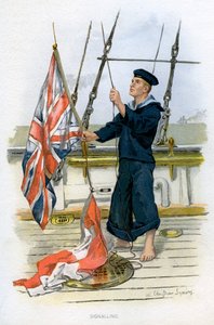 Royal Navy námořní signalizace, c1890-c1893 od William Christian Symons