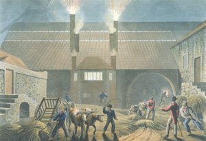 Exteriér varny, z „Deset pohledů na ostrově Antigua“, 1823