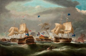 Bitva o Camperdown od William Clarkson (manner of) Stanfield
