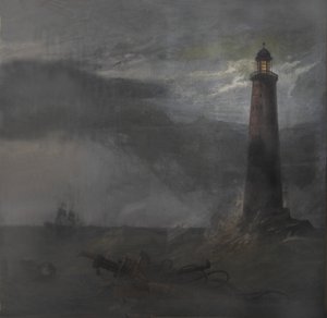 Akce pro The Lighthouse, 1855 (kvaš na plátně) od Clarkson Frederick Stanfield