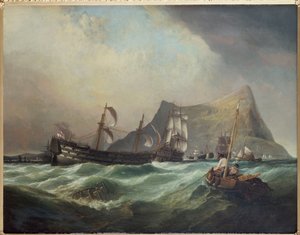 Neptun, Tažení vítězství do gibraltarského přístavu po bitvě u Trafalgaru od Clarkson Frederick Stanfield