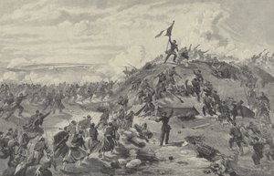 Dobytí pevnůstky Malakoff Francouzi, obležení Sevastopolu, 8. září 1855 od William Crimea Simpson