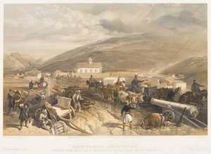 ?Potíže komisariátu Cesta z Balaklavy do Sevastopolu, v Kadikoi, během vlhkého počasí?, 1854 circa od William Crimea Simpson