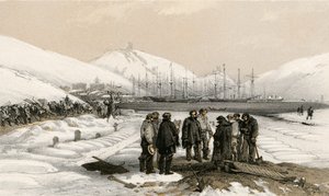 Hroby v čele přístavu v Balaklavě od William Crimea Simpson
