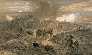 Interiér Malakoff, se zbytky kulaté věže od William Crimea Simpson
