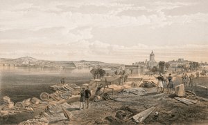 Sebastopol ze zadní části Fort Nicholas při pohledu na jih od William Crimea Simpson