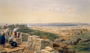 Úžina Jenikale, deska z knihy "The Seat of War in the East", vyd. Paul und Dominic Colnaghi und Co., 1856. od William Crimea Simpson