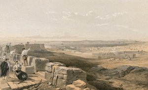 Průliv Yenikale se zálivem a městem Kertch ze staré pevnosti Yenikale od William Crimea Simpson