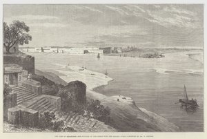 Pevnost Allahabad a křižovatka Jumna s Gangou od William Crimea Simpson