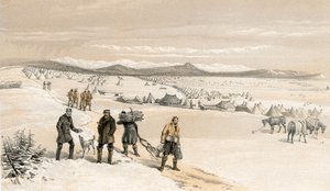 Tábor 2. divize, při pohledu na východ, leden 1855 od William Crimea Simpson