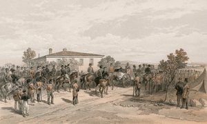 Pohřební průvod lorda Raglana opouštějící velitelství od William Crimea Simpson