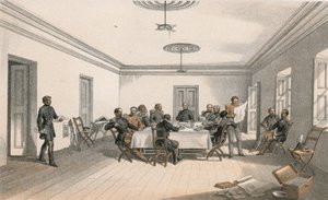 Interiér hlavního sídla lorda Raglana, válečná rada od William Crimea Simpson