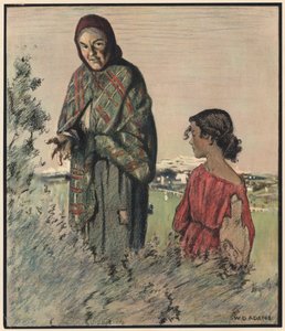 Gipsy, „Řekni své štěstí, pěkný gentleman“ (barva lito) od William Dacres Adams