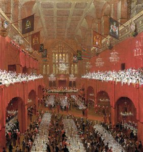 Banket v Guildhall, City of London, 1814. od William Daniell