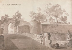 Most a brána Patna a pevnost Monghyr od William Daniell