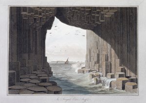 Ve Fingalově jeskyni, Staffa, Skotsko, 1829 od William Daniell