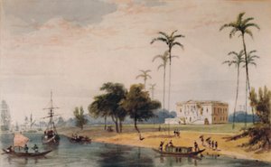 In the Garden House Reach, Kalkata, c1786-1791, 1935 od William Daniell