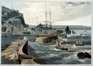 "Mevagissey, Cornwall", 1825 od William Daniell