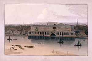 Somerset House, Londýn, 1804 od William Daniell