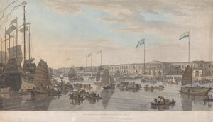 Evropské obchodní stanice v Kantonu v Číně od William Daniell