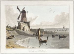 The Towns-end Mill, Liverpool, 1814-1825 od William Daniell