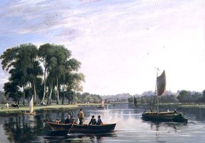 Pohled na Temži v Richmondu od William Daniell