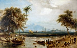 Vodní bod v Anjer Point na ostrově Jáva (Indonésie) od William Daniell