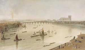 Westminsterský most z Somerset House, 1805 od William Daniell