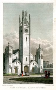 New Church, Haggerston, Hackney, Londýn, 1827.