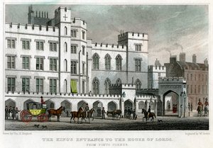 Vstup králů do Sněmovny lordů, Westminsterský palác, Londýn, 1829.