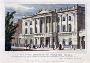 Londýnský institut, Finsbury Circus, Londýn, 1827