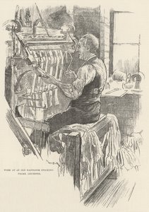 Práce v Old Handloom Stocking-Frame, Leicester od William Douglas Almond